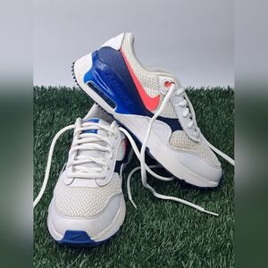 Nike Air Max System Low White Royal Crimson Athletic Shoes Size 5.5Y